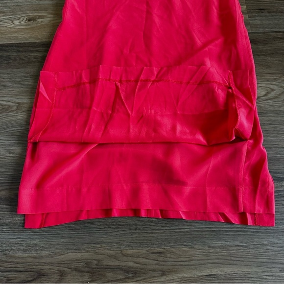 Cynthia Rowley Womens 100% Silk Sleeveless Mini Dress Size 2 Pink V-Neck Slit - Picture 3 of 7